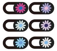 PRESSINART 6Pcs 6 Styles Daisy Camera Cover Slide Flowers 0.03 Inch Ultra Thin Webcam Cover Slider for Mini PC Phone Desktop Tablet Daisy Plastic Durable Privacy Protectors for Work Use