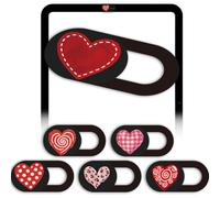 PRESSINART 6Pcs 6 Styles Laptop Camera Cover Heart 0.04 Inch Ultra Thin Webcam Cover Slide for Mini PC Phone Laptop Desktop Tablet Heart Plastic Durable Privacy Protectors for Home Office Work Use