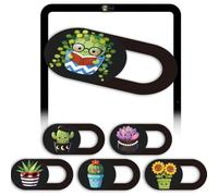 PRESSINART 6Pcs 6 Styles Laptop Camera Cover Slide Plant 0.04 Inch Ultra Thin Computer Camera Cover for Mini PC Laptop Desktop Tablet Plants Plastic Durable Privacy Protectors for Home Office Work Use