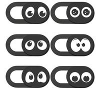 PRESSINART 6Pcs Ultra Thin Webcam Cover Slide Webcam Camera Covers Eye Pattern Webcam Slide Blocker Phone Privacy Security Protector for Mini PC Smartphone Computers Laptop Desktop Tablet Pad Surface