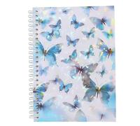 PRESSINART Butterfly Reusable Sticker Book Collecting 8.3 x 5.8 Inch A5 Size 40 Sheets Sticker Organizer Album Butterfly Pattern Cute Paper Labels Storage Holder Notebook with 1Pc Scraper and Tweezer