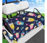PRESSINART Golf Cart Seat Covers Universal Golf Cart Seat Towel Cherry Lemon Drinks Pattern 51 x 31 Inch Microfiber Softer Breathable Keeps Cushions Cool and Comfortable for Club Cars Accessories