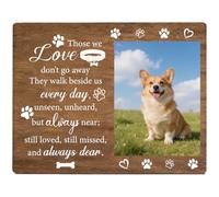 PRESSINART Pet Memorial Picture Frames Fit 4 x 6 Inch Photo Loss of Dog Frame With Stand Sympathy Gifts for Loss of Loved Pet Bereavement Remembrance Wooden Tabletop Decoration Gift for Friends Family