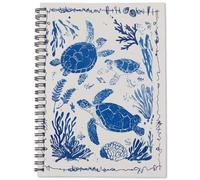 PRESSINART Sea Turtle Spiral Notebook Ocean Animal Journal 6 x 8 Inch Blue Turtle 80 Pages A5 College Ruled Spiral Notebook with Pocket Notepad Office Study Supplies Stationery for Writing Note Taking