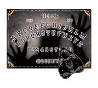 PRESSINART Spirit Board Game Divination Set Ghost Word Pattern Wood Talking Pendulum Dowsing Board with Heart Planchette 12 x 8 Inch Witchcraft Decor for Adults Party Fun Family Gathering Supplies