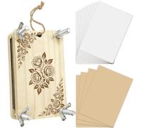 PRESSINART Wood Flower Press Kit for Adults 2.5 x 3.9 Inch Rose Pattern 4 Layers Mini Flower Press Rectangle Small Pocket Pressing Boards, DIY Botanic Plant Preservation for Bookmark Frame Wedding