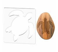 PRESSINART Woodworking Router Templates Acrylic Templates for Woodworking Sea Turtle Clear Acrylic Router Inlays Stencils with Protective Film Craft Tracing Guide Tools for Signs Charcuterie Boards