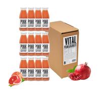 PRESSJUICE NFC Cold-Pressed Juices - Pomegranate Juice 3L & Pink Grapefruit Juice 12×250ml - Not From Concentrate - No Added Sugar - Ideal for Cocktails, Smoothies & Refreshing Drinks