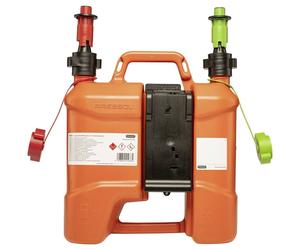 Pressol Twin 5 Litre Fuel,3 Litre Chain Oil Storage Petrol Can With Spouts,21033