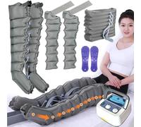 Pressotherapy Air Compression Leg Foot Massager, Lymphatic Drainage Massager 6 | 8 Cavity Compression Boots Recovery System, Full Leg Wrap Pressure Machine for Circulation Improvement & Fast Reco