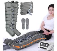 Pressotherapy Air Compression Leg Foot Massager, Lymphatic Drainage Massager 6 | 8 Cavity Compression Boots Recovery System, Full Leg Wrap Pressure Machine for Circulation Improvement & Fast