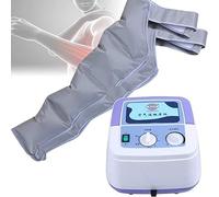 Pressotherapy Air Compression Leg Foot Massager with Remote Control, Pneumatic Wrap Pressure Machine for Lymphatic Drainage, Full Body Massager with 4 Air Cushions (Two Arms)