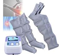 Pressotherapy Air Compression Leg Foot Massager with Remote Control, Pneumatic Wrap Pressure Machine for Lymphatic Drainage, Full Body Massager with 4 Air Cushions (Two Arms + Two Legs)