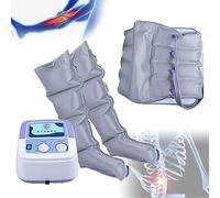 Pressotherapy Air Compression Leg Foot Massager with Remote Control, Pneumatic Wrap Pressure Machine for Lymphatic Drainage, Full Body Massager with 4 Air Cushions (Two Legs + Waist)