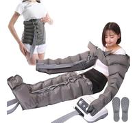 Pressotherapy Air Compression Recovery System, 6 Cavity Lymphatic Drainage Massager Legs, Pneumatic Leg Wrap Pressure Machine, Sequential Compression for Circulation Improvement & Fast Recovery