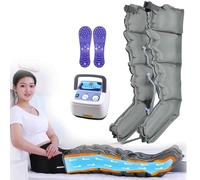 Pressotherapy Boots Air Compression Leg Massager, 4 6-Cavity Air Compression Lymphatic Drainage Leg Massager, Timed & Pressure Adjustable, for Waist Leg Circulation Swelling Relax Pain Relief (Le