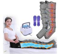 Pressotherapy Boots Air Compression Leg Massager, 4 6-Cavity Air Compression Lymphatic Drainage Leg Massager, Timed & Pressure Adjustable, for Waist Leg Circulation Swelling Relax Pain Relief (Le