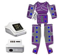 Pressotherapy Boots Air Wave Pressure Lymphatic Drainage Machine, Deep Massage Legs, Feet Lymphatic Drainage, Heavy Legs, Edema, Lymphedema, Lipoedema, Cellulite, Sports Recovery (Purple)