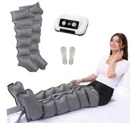 Pressotherapy Boots Legs with 6 CavitiesProfessional Pressotherapy Massager for Home_PRESSOTHERAPY Machine for House Adjustable Time and Pressure (Grey 6 Chambers, Legs L)
