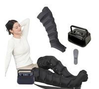 Pressotherapy Full Body Legs Recovery System Lymphatic Drainage Massager, Lymphatic Drainage Compression Massage Machine for Pain and Circulation, 6-Cavity | Timing Func | 0~250mmHg Kpα (Bla
