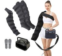 Pressotherapy Full Body Lymphatic Drainage Legs Massager, Lymphatic Drainage Compression Massage Machine for Pain and Circulation, 6-Cavity | Timing Func | 0~250mmHg 30Kpα