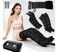 Pressotherapy Machine For Home With 6 Chambers, Electric Compression Boots for Lymphatic Drainage, Improve Blood Flow Pain Relief for Waist Arm Leg Relax Lymphedema Lipedema Recovery Treatment