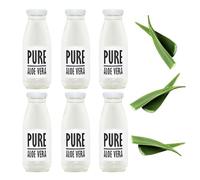 PRESSUICE Fresh Aloe Vera Juice not from concentrate - 6 bottles pack x 250 ml Vege Juices NFC - Pressed Aloe Vera Semi Sweet Drink - No added Sugar - Natural Sugar Free Press - Soft drinks
