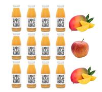 PRESSUICE Fresh Apple Juice not from concentrate | 12 bottles pack x 250 ml Fruit Juices NFC | Pressed Apple & Mango Drink | No added Sugar | Natural Sugar Free Press| Soft drinks