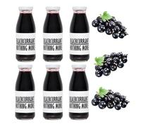 PRESSUICE Fresh Blackcurrant Nothing More Juice not from concentrate - 6 bottles pack x 250 ml Fruit Juices NFC - Pressed Blackcurrant Semi Sour Drink - No added Sugar - Natural Sugar Free Press