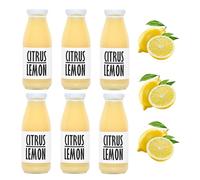 PRESSUICE Fresh Citrus Lemon Juice not from concentrate 6 bottles pack x 250 ml Fruit Pure Lemons Juices NFC - Pressed Drink - No added Sugar - Natural Free Press - Soft drinks for Cocktails