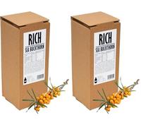 PRESSUICE - Fresh Rich Sea Buckthorn Juice not from concentrate - 1 carton 1.5 liters Vege Juices NFC - Pressed Semi Sweet Drink - No added Sugar - Fruit Shoots Drinks - Natural Press (Pack of 2)