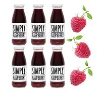 PRESSUICE Fresh Simply Raspberry Juice not from concentrate | 6 bottles pack x 250 ml Fruit Juices NFC | Pressed Simply Raspberry Semi Sour Drink | No added Sugar | Natural Sugar Free Press