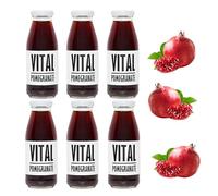 PRESSUICE Fresh Vital Pomegranate Juice not from concentrate - 6 bottles pack x 250 ml Fruit Juices NFC - Natural Pressed Semi Sweet Drink - No added Sugar - Soft Refreshing drinks
