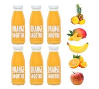 PRESSUICE Orange Smoothies - 6 Smoothie Bottles To Go - 6 x 240 ml