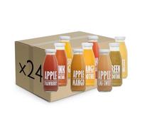 PRESSUICE Summer Variety Pack - Cold-Pressed Juice & Smoothies 24 x 250 ml | 24 Bottles Pack, Not From Concentrate, Naturally Cloudy, No Added Sugar, No Additives, Vegan, GMO Free