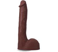 Pressure 10" ULTRASKYN Cock Brown Vac-U-Lock Suction Cup Anal Large Long Dildo