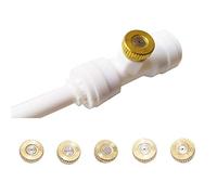 Pressure atoizing isting Sprayer, 10pcs Brass isting Nozzles for Outdoor Cooling Syste, Low Pressure ister Nozzle with 1/4'' Slip-Lock Tees Atoizing isting Sprayer Fog Nozzles for Garden,(0.6