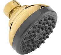 Pressure Boosting Shower Head - High Pressure Water Saver Showerhead Best For Low Flow Showers, 2.5 GPM - Polished Brass