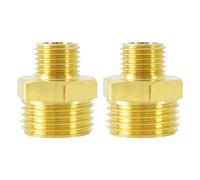 Pressure Brass Pipe Coupling with Double External Threads Strong & Safe Metal Threaded Fitting for Drinking Water Erosion Resistant Brass Pipe Fittings