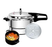 Pressure Cooker - Aluminum Alloy Handle | Stainless Steel Pressure Cooker With Steamer Basket Large Capacity Fast Cooking Pot For Induction Electric Stove Soup Chicken Rice Home