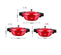 Pressure Cooker Hotel Restaurant Explosion-proof Mini Micro Pressure Small Soup Pot Picnic Pot Induction Cooker Universal(22cm)