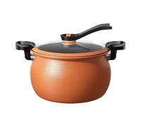 Pressure Cooker - Iron with Transparent Lid, Large Non-Stick Multifunctional Iron Pressure Cooker | Transparent Lid for Cooking Rice Beans, Steaming and Baking While