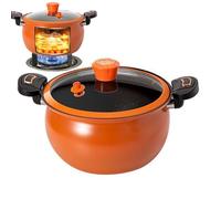 Pressure Cooker Non Stick Cookware with Quick Heating with Clear Lid | Pressure Cooker for Home Kitchen, Easy Food Prep, Cooking, Dirt, Soup Making, Daily