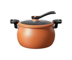 Pressure Cooker Pot - Non-Stick Large Multifunctional Kitchen Appliance with Clear Lid, Iron Cooking Device | Canning Steam Rice Baking Bean Restaurant Home Halloween Holiday Party, Durable Safe