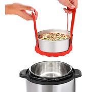Pressure Cooker Sling, Silicone Bakeware Sling Bakeware Lifter Red | Silicone Egg Steamer Rack, Anti Scalding Bakeware Lifter Steamer Rack for 6 Qt / 8 Qt Instant Pot Pressure Cookers Pans