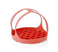 Pressure Cooker Sling, Silicone Bakeware Sling for 6 Qt / 8 Qt Instant Pot and Multi-Function Cooker Anti-scalding Bakeware Lifter Steamer Rack with Handles Silicone Hot Pan (Red)