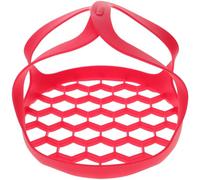 Pressure Cooker Sling Winter Silicone Bakeware Lifter with Handles | Food Grade Silicone, Interlock Design, Steam Rack and Springform Pan Use, Red Colour