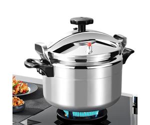 Pressure Cookers 3L/7L, Professional Aluminum Pressure Cookers Secure Locking Lid System Dual Handle Pressure-Cooker for Everyday Use in Your Kitchen Multicooker Fast Cooking (9 L)