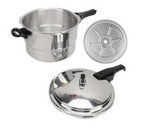 Pressure Cookers | 5L Slow Cooker with Steamer Insert - Aluminum Alloy Cooking Pot for Vegetable Meat Seafood Poultry Home Restaurant