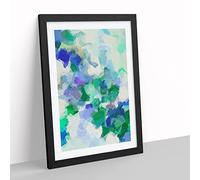 Pressure Drop Abstract Framed Print for Living Room Bedroom Home Office Décor, Wall Art Picture Ready to Hang, Black A2 Frame (62 x 45 cm)